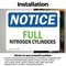 Signmission Full Nitrogen Cylinders OSHA Notice Sign, Vinyl Decal, 10in W x 7in L, 2PK OS-2PACK-NS-D-710-L-15739 - alternate 4